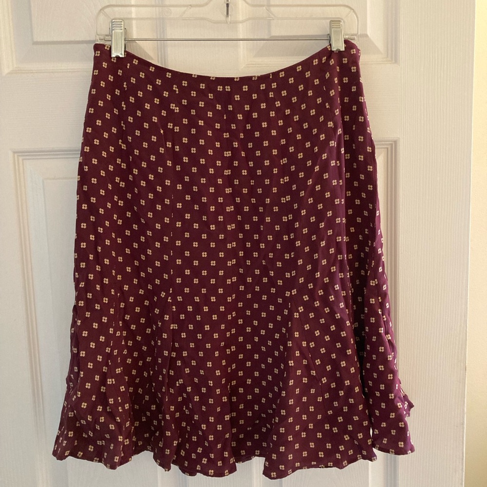 GAP Maroon pattern A-line skirt